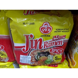 โอโตกิ จิน ราเมง สไปซี่ 120 กรัม แพ็ค 5 บะหมี่เกาหลี / Ottogi Jin Ramen Spicy 120g. Pack5