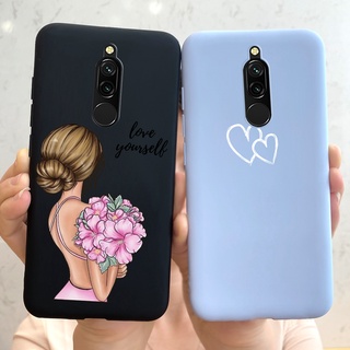 เคส Xiaomi Redmi 8 8A สาวน่ารัก Loveheart ซิลิโคน เนื้อแมตต์ เยลลี่ เคสโทรศัพท์นุ่ม Xiomi Redmi8 A8 Redmi 8 A