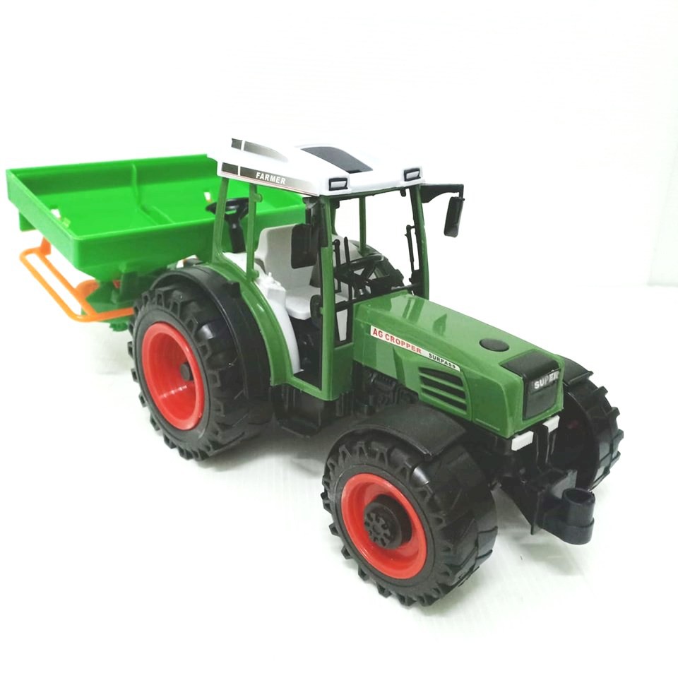 รถหยอดข้าวโพด รถของเล่น   FRAM TRACTOR CONSTRUCTION งานโมเดล พ่วงถอดแยกออกได้ตรงปก 3088