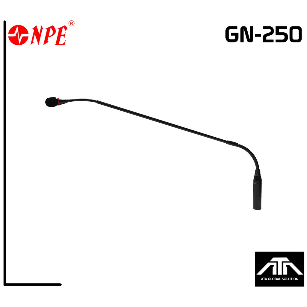 ไมค์ประชุมคออ่อน 56 ซม. NPE GN-250 56 cm พร้อมฟองน้ำสำหรับไมค์ npe gn250 ยาว 56 ซม. คอสวมไมค์ npe gn-250