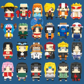 ของเล่นตัวต่อเลโก้ ตุ๊กตา วันพีชOne Piece BrickHeadz Luffy Zoro