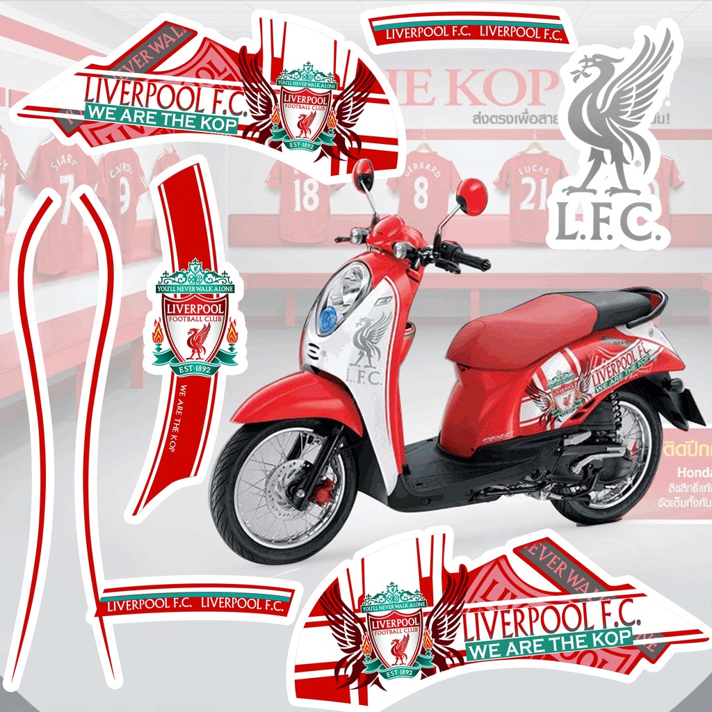 สติ๊กเกอร์ ลาย Liverpool ลิเวอร์พลู สำหรับ Scoopy i 2011