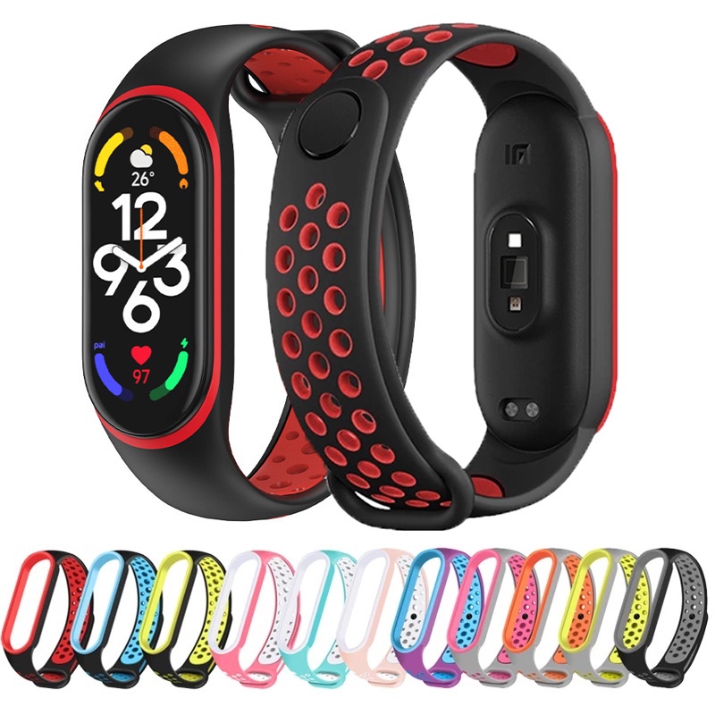 เปลี่ยนสายรัดข้อมือ TPU สำหรับ Mi Band 3 4 Mi Band 8 miband 7 miband 9/10  สายนาฬิกา miban 6/5/7 เปลี่ยนสายนาฬิกา