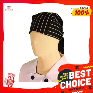 เอโร่ หมวกกุ๊กลายริ้วดำ แบบผูกaro Skull Cap M-Bd-1Kw