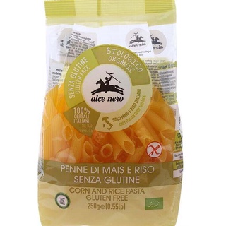 Alce Nero Penne Di Mais E Riso Senza Glutine Corn Rice Pasta 250g พาสต้า อาหาร วัตถุดิบ