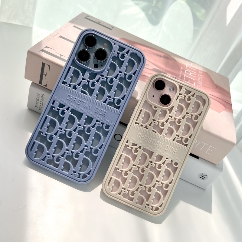 พร้อมส่งในไทย T3S87 เคสยางนิ่มลวดลาย สีฟ้า DO, ครีม หรูหรา เคสไอโฟน สำหรับ iPhone x-12,12Pro,12Promax,13,13Pro,13Promax