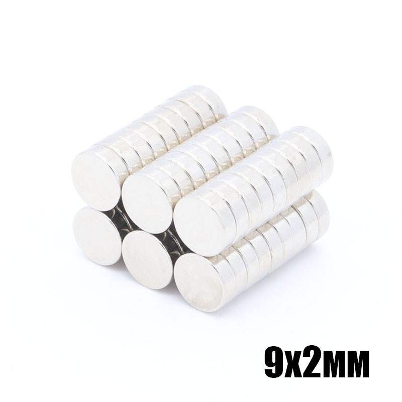 5/10ชิ้น แม่เหล็กนีโอไดเมียม 9x2มิล Magnet Neodymium 9x2mm แม่เหล็กแรงสูง กลมแบน ขนาด 9*2mm อุปกรณ์สำหรับงาน DIY 9*2มิล