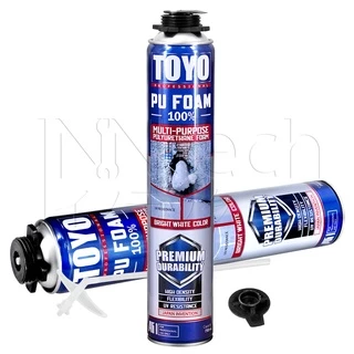 Premium PU FOAM TOYO มีความหนาแน่นสูงที่สุด ระดับ A1 พียูโฟม สเปรย์พียูโฟม พียูโฟมกระป๋อง อุดรอยรั่ว-แตกร้าว ขนาด 750 ml
