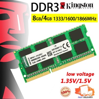 พร้อมส่ง แรมโน้ตบุ๊ก Kingston DDR3 RAM 4GB 8GB RAM 1600Mhz 1866Mhz 1333Mhz PC3 12800S 1.35V 1.5V SODIMM PC3-10600S 14900S