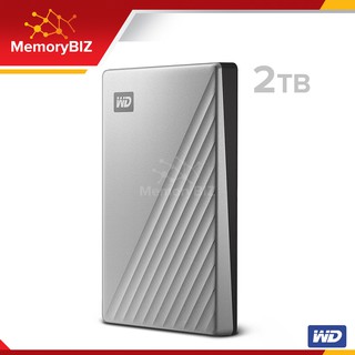 WD External Hard Disk 2TB ฮาร์ดดิสพกพา My Passport Ultra, Type-C, USB3 HDD 2.5" (WDBC3C0020BSL-WESN) สีเงิน ประกัน 3 ปี
