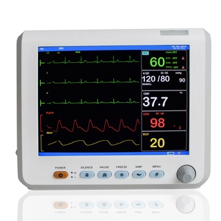 Icu CCU หน้าจอมอนิเตอร์ผู้ป่วย 6 พารามิเตอร์ ECG NIBP RESP TEMP SPO2 PR ขนาด 8 นิ้ว