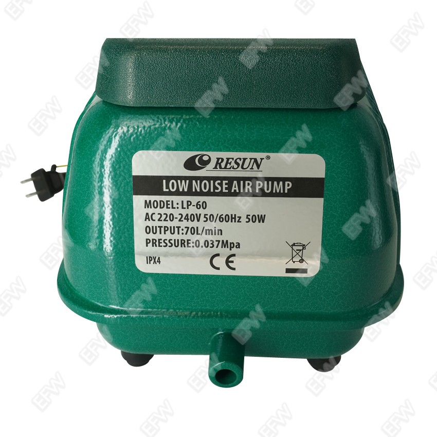 Resun LP-60 ปั๊มลมลูกสูบ ปั๊มอ๊อกซิเจน ปั๊มลมตู้ปลา ปั้มลมบ่อปลา รับ ...