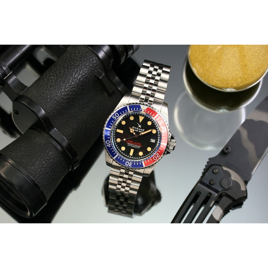 นาฬิกา OceanX Vintage Sharkmaster - VSMS581 (เบเซล Pepsi เครื่อง Seiko)