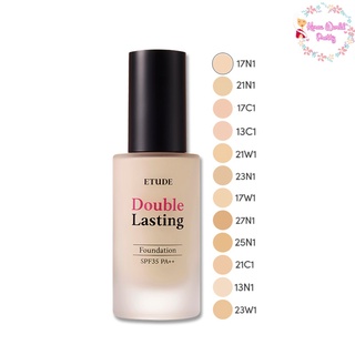 NEW!! Etude House Double Lasting Foundation SPF35/PA++ 30g ครีมรองพื้นเนื้อบางเบา ปกปิดจุดด่างดำ ติดทนนาน