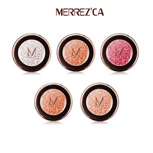 (ตลับกลม) Merrezca Pearl Pigment Eye shadow เมอเรซกา อายแชโดว์ กลิตเตอร์  Merrez'ca eye สีแน่น ชัด ติดทนนาน  1.8g. - รูปที่ 3
