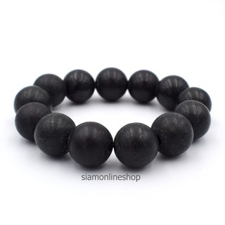 BLACK JADE หยกดำ กำไลหยกพม่าแท้ ขนาด 14 มม. by siamonlineshop