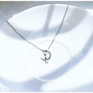 LLRB | สร้อยคอเงิน 925 น้องแวบนดวงจันทร์ Necklace silver925 cat onthe moon