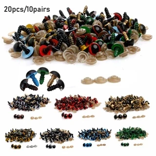 Pearlth ดวงตาตุ๊กตา 8 10 12 14 มม. 20 ชิ้น 10 คู่ พร้อมแหวนรอง DIY