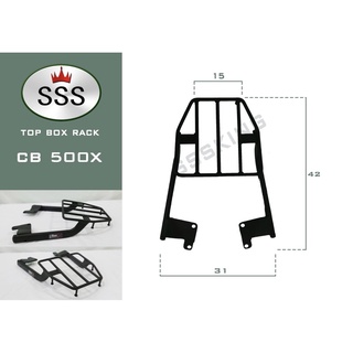 แร็คท้ายตะแกรงท้ายมอเตอร์ไซค์ตรงรุ่นCB500X (ไม่ต้องถอดจับหลังออก)