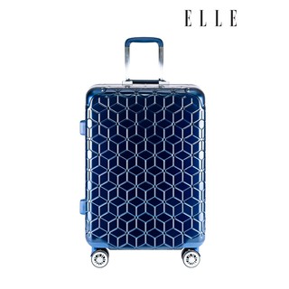 ELLE Travel Luggage Mersadie Collection. 100% Polycarbonate PC luggage, Aluminum Trolley, 360 wheels Spinner,