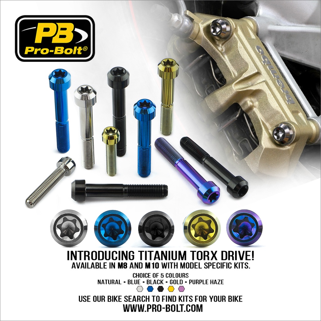 Pro-Bolt ไทเทเนี่ยม หัวทอร์ค M10x55,60,65,70mm Torx