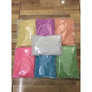 ลูกปัดเม็ดทรายสีหวานถุง450กรัม250บาท