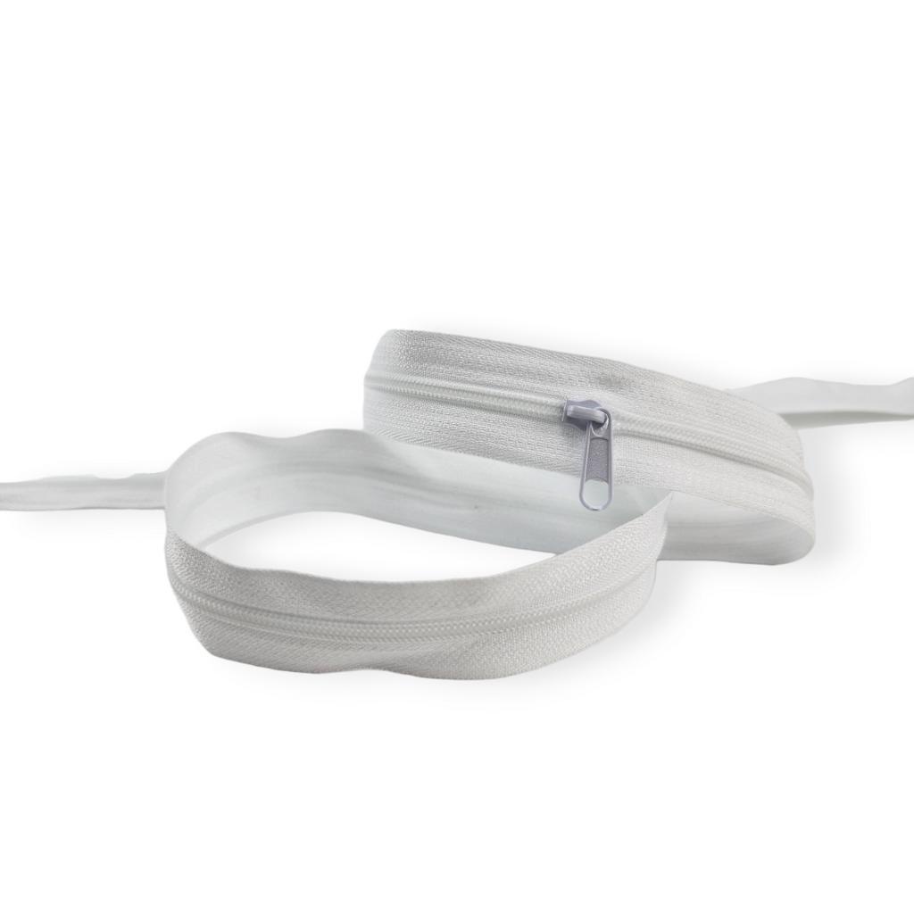 ซิปตัด ฟันไนล่อน ซิปม้วน ซิปไนล่อน ซิปเบอร์ 3 เบอร์ 5 เบอร์ 8 เบอร์ 10 สีขาว สีดำ ซิปเมตร ตัดตามสั่ง ตัดต่อเนื่อง - รูปที่ 5