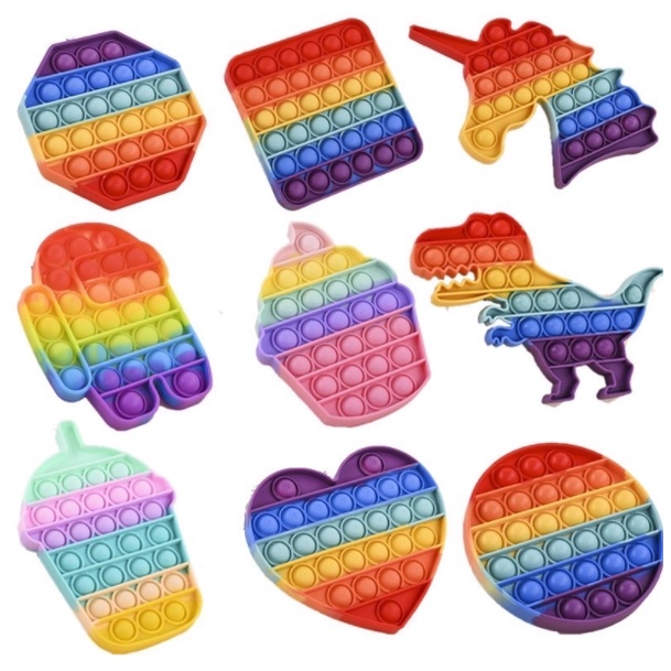 ของเล่น bubble pop เกม ของเล่นเสริมพัฒนาการ Push Pop Bubble Fidget Toy สําหรับเล่นคลายเครียด ของเล่นบีบอัด A130