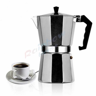 Rainbow หม้อต้มกาแฟแบบแรงดัน หม้ออลูมิเนียมเอสเพรสโซ่ กาต้มกาแฟสด Aluminum espresso pot