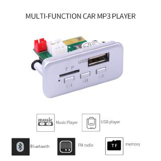 เครื่องเล่น Mp3 Wma 5 V 12 V Fm Radio Tf Usb 3 . 5 มม . Aux สําหรับรถยนต์