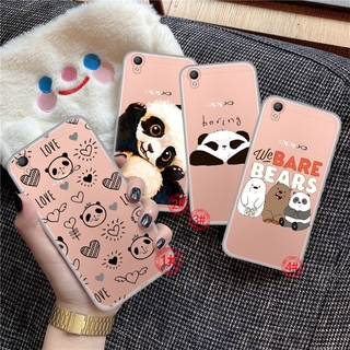 เคสโทรศัพท์มือถือแบบนิ่ม TPU ใส ลายแพนด้าตลก สําหรับ OPPO A3S A5 A37 A39 A5S A7 A59 F1S F3 A1 F5 F7 F9 Pro 60S