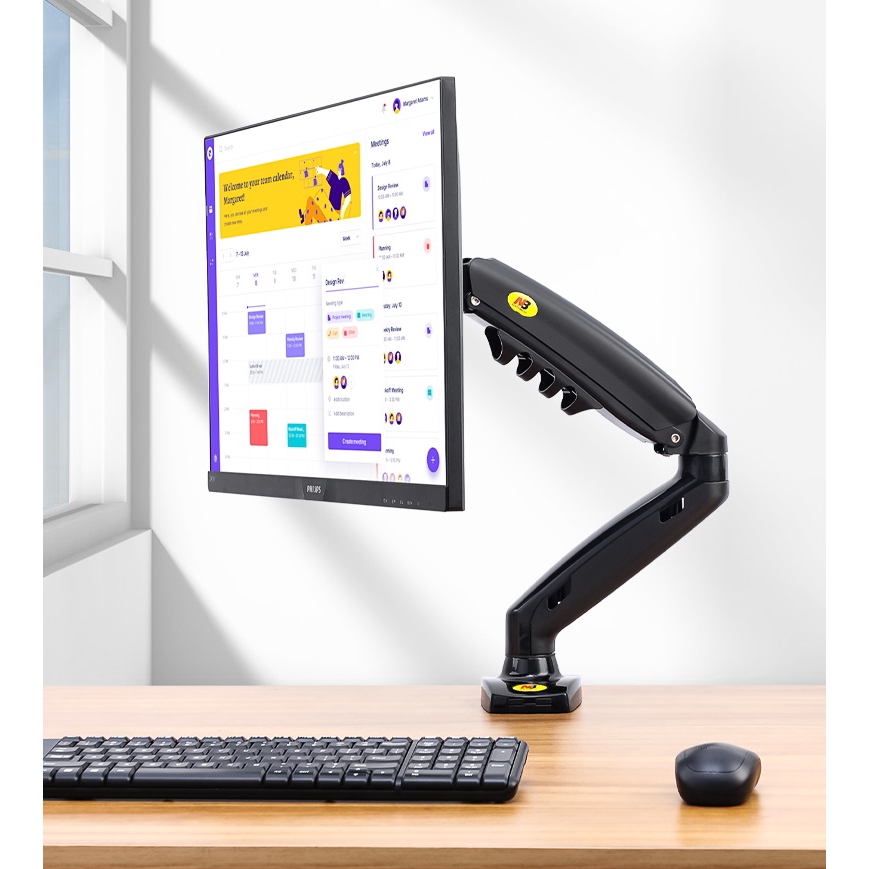 ที่ยึดคอมพิวเตอร์ NB F80 computer monitor stand desktop LCD dual-screen telescopic rotating lift she