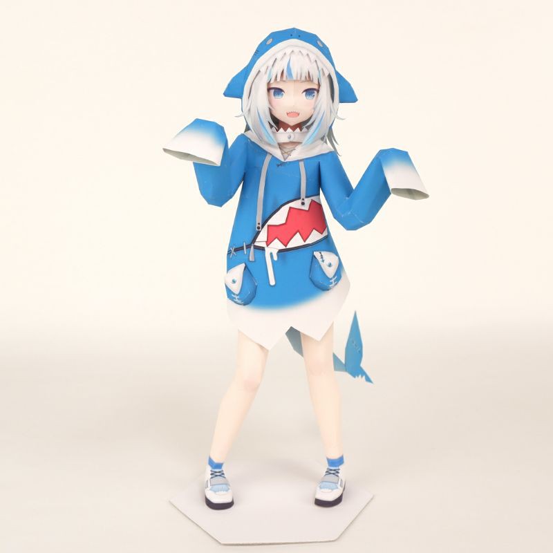 โมเดลกระดาษสาวอนิเมะ [ไอดอลเสมือนจริง/อังกฤษ Virtual youtuber] VTuber Hololive: Gawr Gura