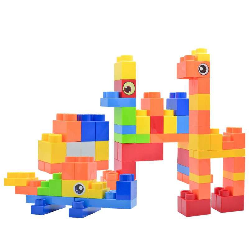 1.BBTOYSTH Play Us ตัวต่อบล็อคใหญ่ม้าลาย+ยีราฟ+จระเข้ 77 ชิ้น รุ่น 9103-B