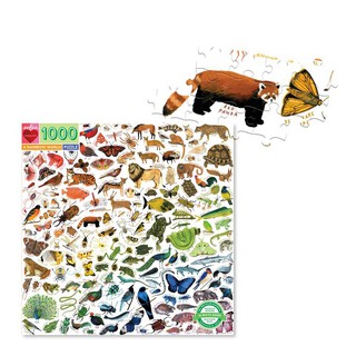 eeBoo A Rainbow World 1000 Piece Puzzle - จิ๊กซอว์รูปสัตว์โลก แบบ 1000 ชิ้น