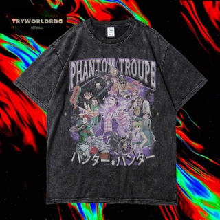 เสื้อยืดผ้าฝ้าย เสื้อยืดแขนสั้น โอเวอร์ไซซ์ พิมพ์ลาย PHANTOM TROUPE HUNTER X HUNTER ขนาดใหญ่