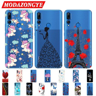 เคสสำหรับเคสโทรศัพท์ซิลิโคนสีพื้นสําหรับ Huawei Y 9 Prime 2019 Y9 Primerime 2019เคสซิลิโคน