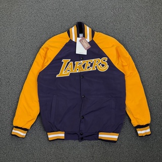 เสื้อแจ็กเก็ต NBA LAKERS สีม่วง สีเหลือง พรีเมี่ยม