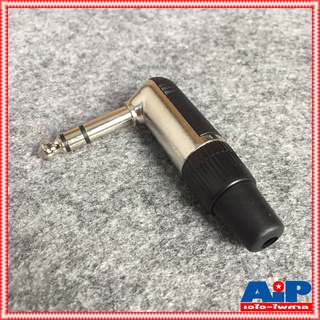 LIDGE YM-178A ปลั๊กโฟนสเตริโอ 1/4" ตัวงอ สำหรับเข้าสาย YM178A ปลั๊กไมค์สเตอริโอด้ามงอ YM 178 A YM-178 YM178 PHONE STE...