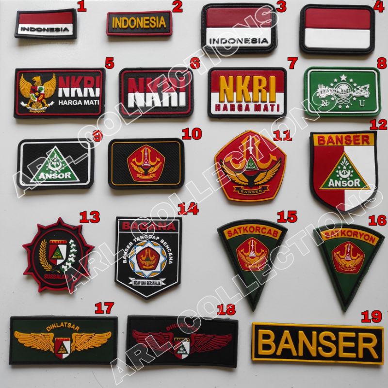 BANSER ANSOR NU LOGO RUBBER PATCH/ADHESIVE RUBBER EMBLEM PATCH