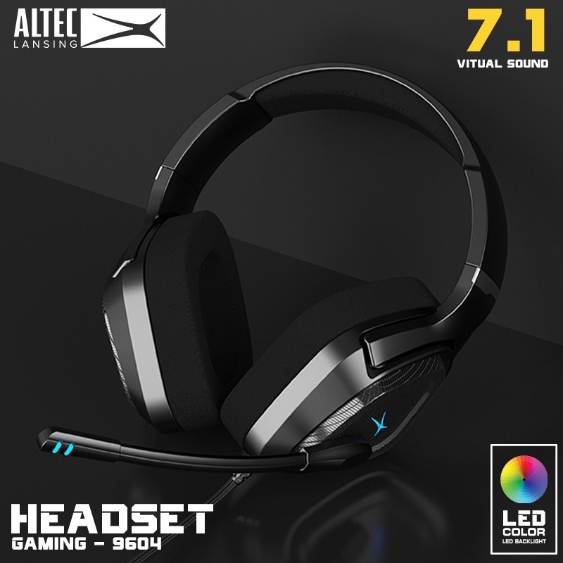 ALTEC LANSING ALGH9604 Wired Gaming Headphone หูฟังสำหรับเกมมิ่ง เสียงดี ไมค์ชัด  ระบบ 7.1 พร้อมไฟ RGB