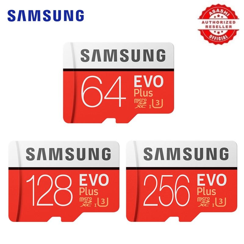 SAMSUNG  EVO Plus Memory Card 256GB Micro SD 32G 64GB 128GB Class10 MicroSD Card C10 UHS-I Trans Flash Micro SD Card