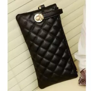 MiStyles  กระเป๋าสตางค์ผู้หญิง กระเป๋าถือผู้หญิง Fashion Long Wallet 1550-สีดำ