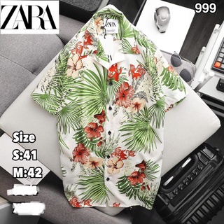 zara เสื้อเชิ้ตแขนสั้น