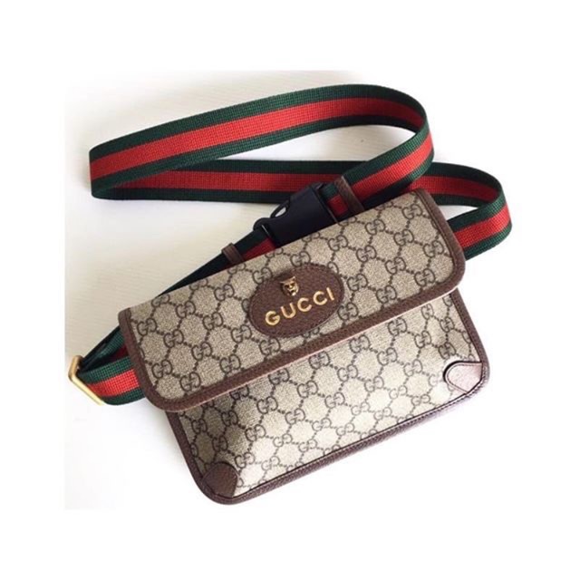 New Gucci GG supreme belt bag สวยมาก รุ่นเดียวกับแม่แพทจ้า ปรับได้ถึง 50 นิ้วเลย