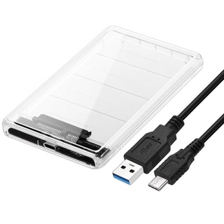 เคสฮาร์ดดิสก์ 2.5 นิ้ว Type-C เป็น SATA USB 3.1 Gen 2 HDD SSD 2TB 10gbps USB3.1 แบบใส