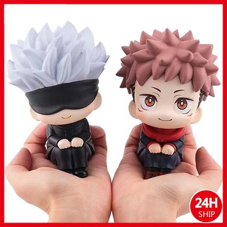 โมเดลฟิกเกอร์ PVC อนิเมะ Jujutsu Kaisen Palm Sitting Yuji Itadori Gojo Satoru ของเล่น ของขวัญวันเกิด สําหรับเด็ก