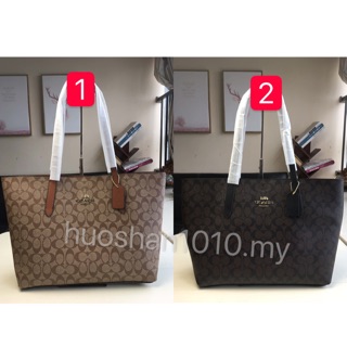 Outlet ส่วนลด🌈 coach F67108 กระเป๋าสะพายไหล่สตรี กระเป๋า Avenue ผ้าใบลายเซ็น