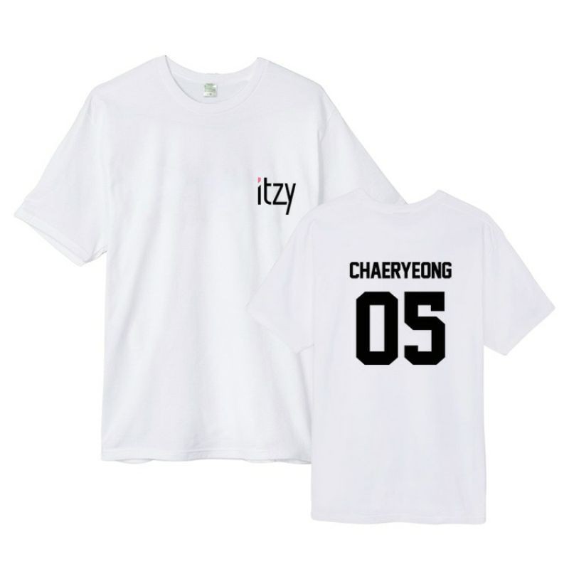 เสื้อยืดKpop โลโก้ itzy & หมายเลขชื่อขอ