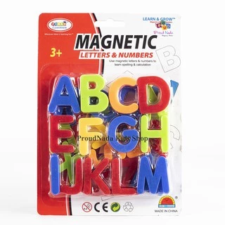 ProudNada Toys ของเล่นเด็ก ตัวอักษร ABC แม่เหล็ก พิมพ์ใหญ่ เล็ก ตัวเลข H.M. TOYS MAGNETIC LETTERS&NUMBERS NO.HM1175A